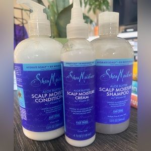 Shea moisture: Shampoo & Conditioner & scalp moisturizer